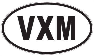 VXM - 3 Letter Initials Oval Magnet