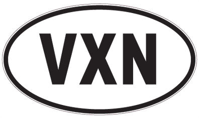 VXN - 3 Letter Initials Oval Magnet