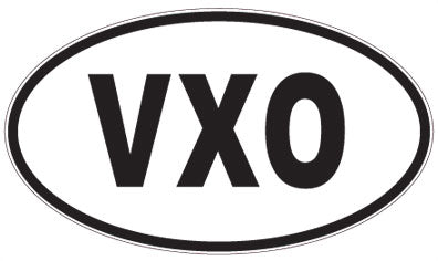 VXO - 3 Letter Initials Oval Magnet