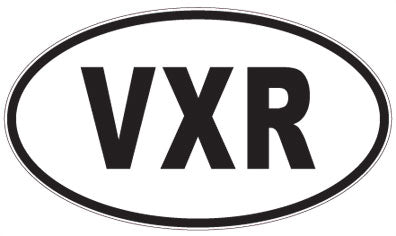 VXR - 3 Letter Initials Oval Magnet