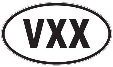 VXX - 3 Letter Initials Oval Magnet