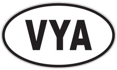 VYA - 3 Letter Initials Oval Magnet