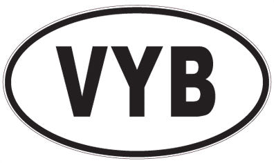 VYB - 3 Letter Initials Oval Magnet