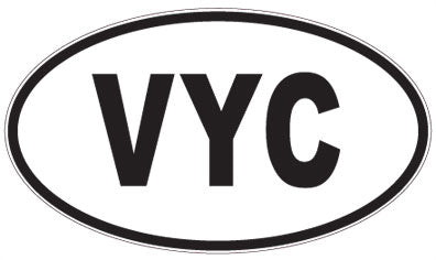 VYC - 3 Letter Initials Oval Magnet