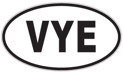 VYE - 3 Letter Initials Oval Magnet