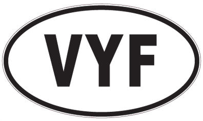 VYF - 3 Letter Initials Oval Magnet