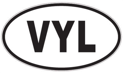 VYL - 3 Letter Initials Oval Magnet