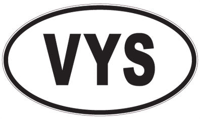 VYS - 3 Letter Initials Oval Magnet