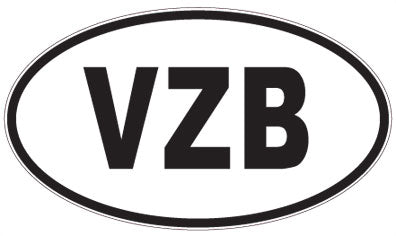 VZB - 3 Letter Initials Oval Magnet