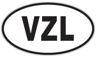 VZL - 3 Letter Initials Oval Magnet