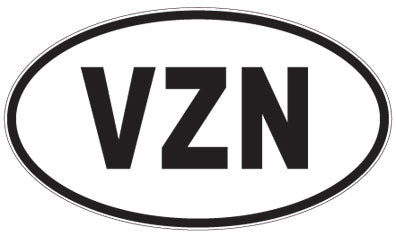 VZN - 3 Letter Initials Oval Magnet