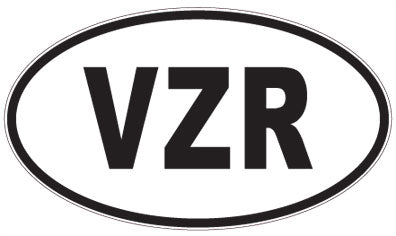 VZR - 3 Letter Initials Oval Magnet