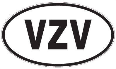 VZV - 3 Letter Initials Oval Magnet
