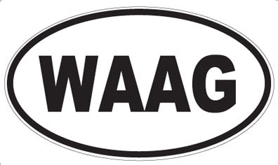 WAAG - Oval Sticker