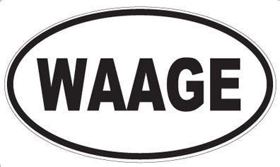 WAAGE - Oval Sticker