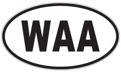 WAA - 3 Letter Initials Oval Magnet