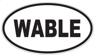 WABLE - Oval Sticker