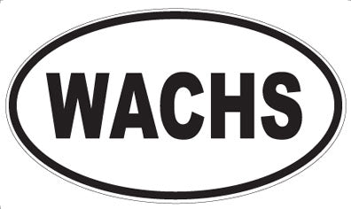 WACHS - Oval Sticker