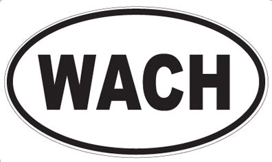 WACH - Oval Magnet