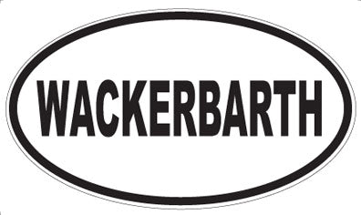 WACKERBARTH - Oval Sticker