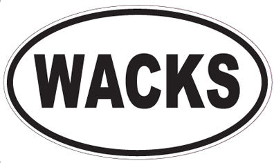 WACKS - Oval Magnet