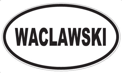WACLAWSKI - Oval Sticker