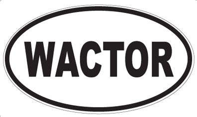 WACTOR - Oval Sticker