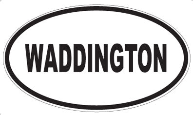 WADDINGTON - Oval Sticker