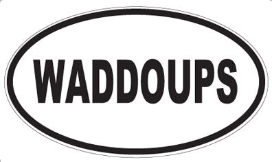WADDOUPS - Oval Sticker