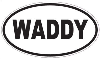 WADDY - Oval Sticker