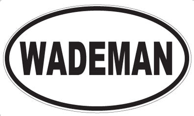 WADEMAN - Oval Sticker