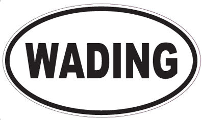 WADING - Oval Sticker