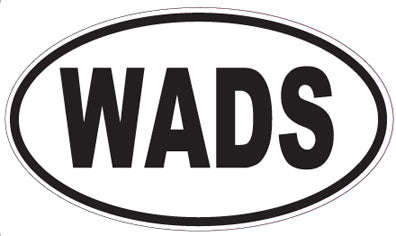WADS - Oval Sticker
