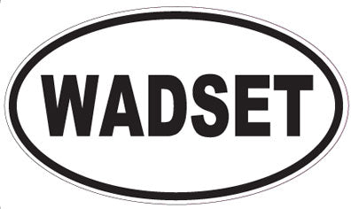 WADSET - Oval Sticker