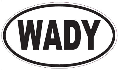WADY - Oval Sticker