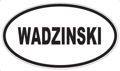 WADZINSKI - Oval Sticker