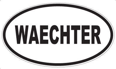 WAECHTER - Oval Sticker