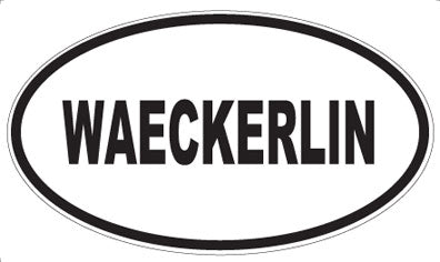 WAECKERLIN - Oval Sticker