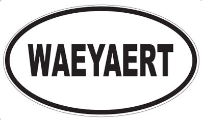 WAEYAERT - Oval Sticker