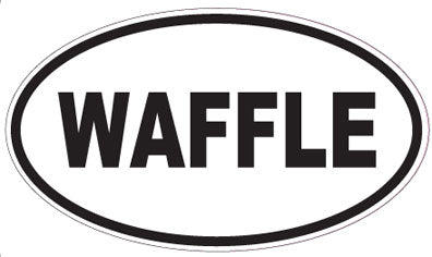 WAFFLE - Oval Sticker