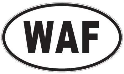 WAF - 3 Letter Initials Oval Magnet