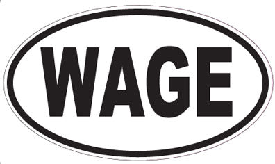 WAGE - Oval Sticker