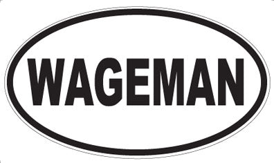 WAGEMAN - Oval Sticker