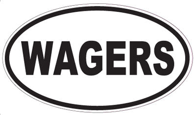 WAGERS - Oval Sticker