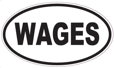 WAGES - Oval Sticker