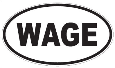 WAGE - Oval Magnet