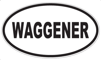 WAGGENER - Oval Sticker