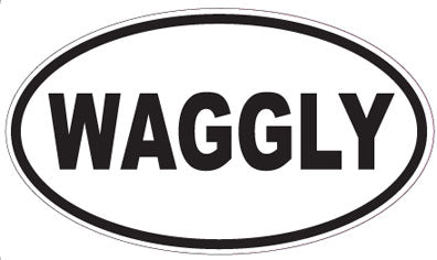 WAGGLY - Oval Sticker
