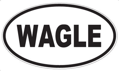 WAGLE - Oval Sticker