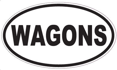 WAGONS - Oval Sticker
